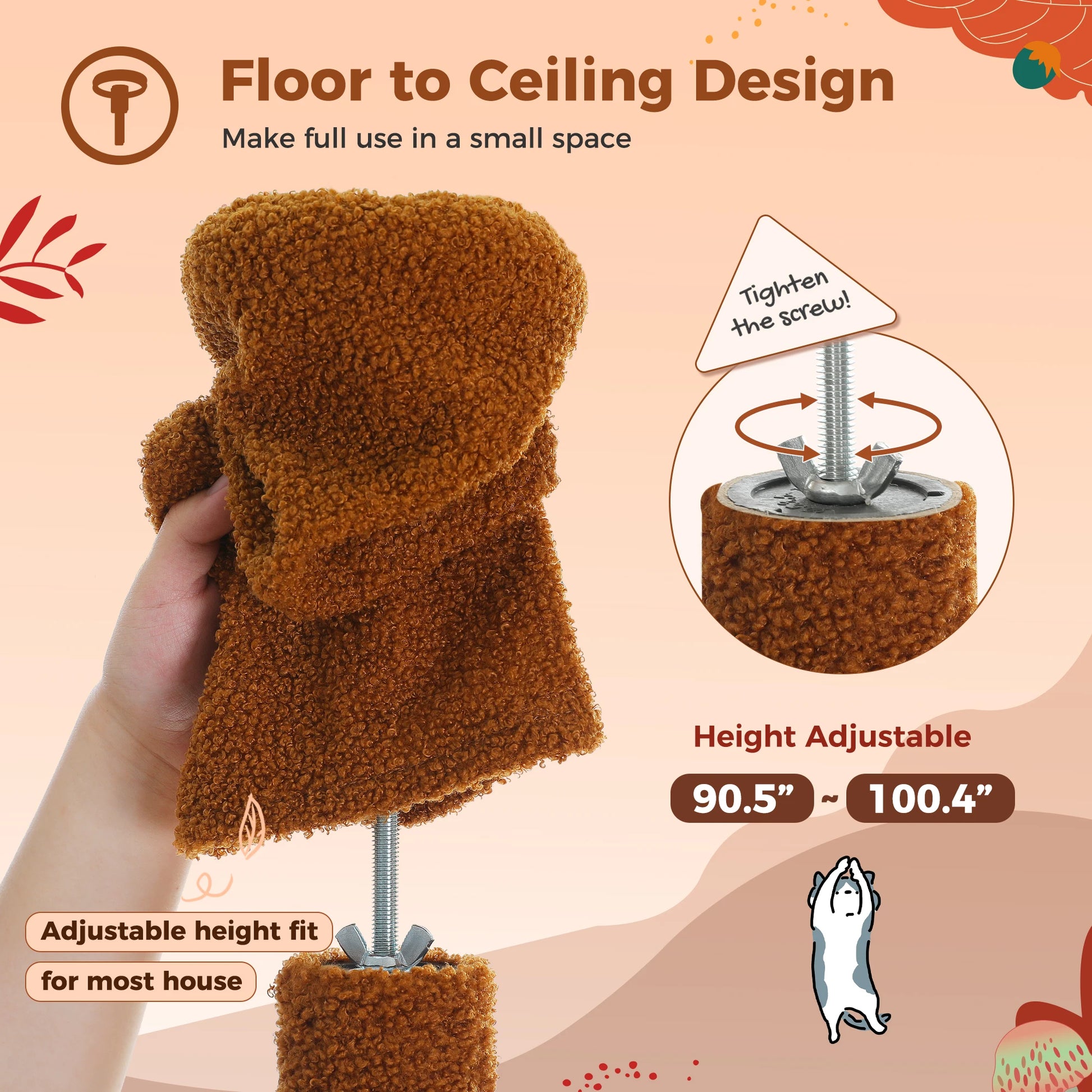 Cat Tree Floor to Ceiling - We Have the Goodies 