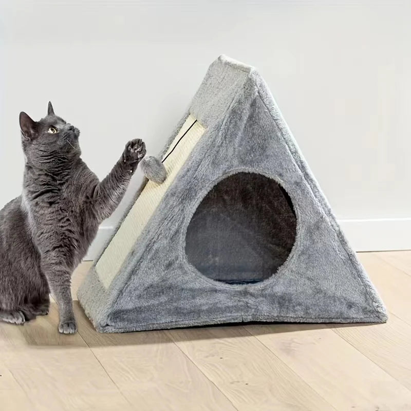 Cat bed with scratching board. - We Have the Goodies 
