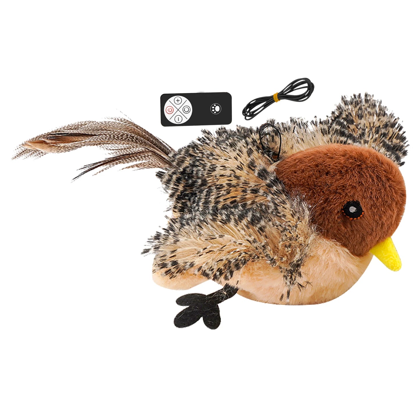 Chirping Bird Toy Plush for cat or kitten - We Have the Goodies 