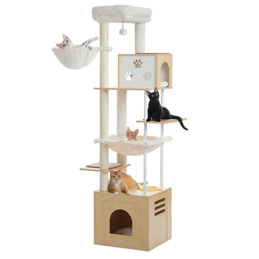 Cat Tree with Removable Anti-Slip Mats
