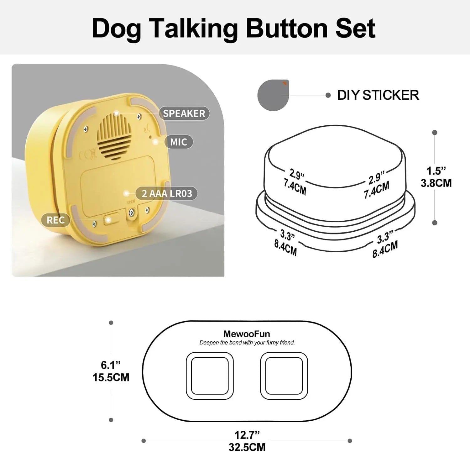 Pet Buttons with Anti-Slip Mat - We Have the Goodies 