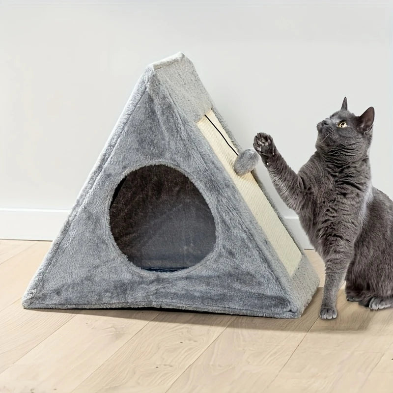 Cat bed with scratching board. - We Have the Goodies 