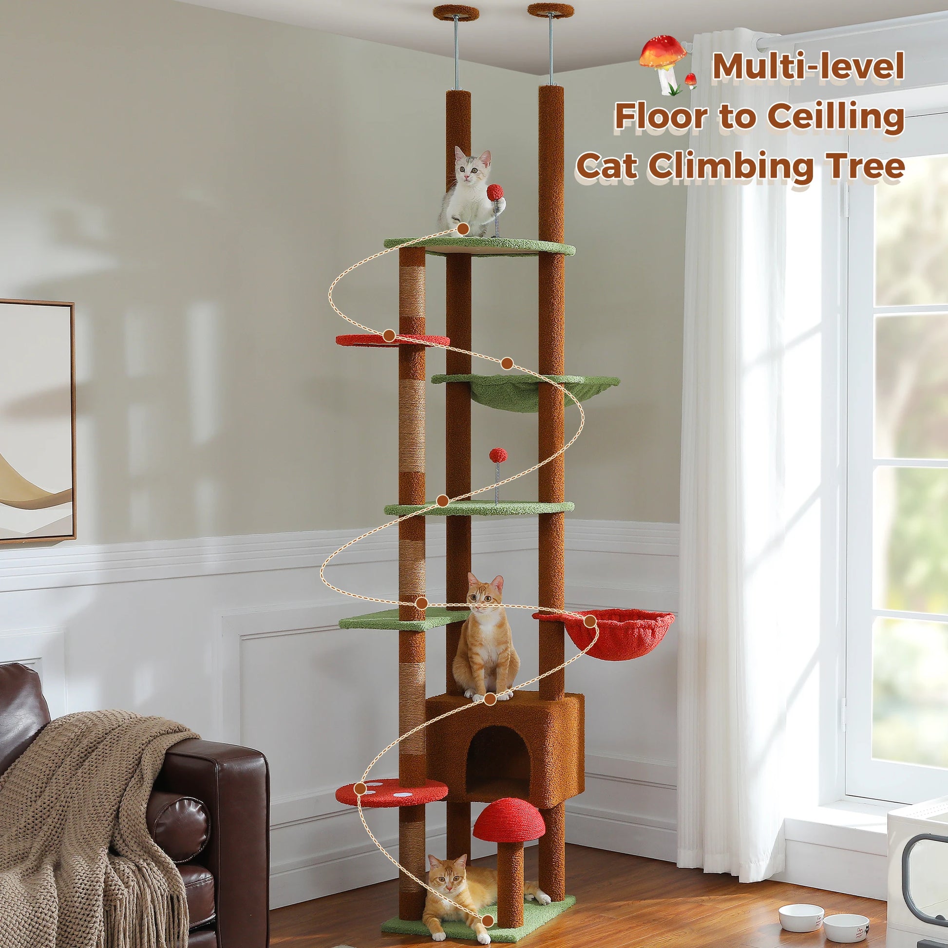 Cat Tree Floor to Ceiling - We Have the Goodies 