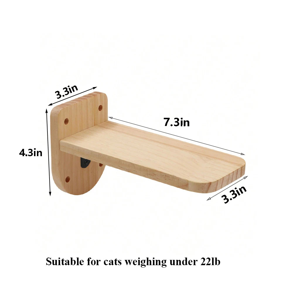 Cat Shelf Climbing wall with Hammock - We Have the Goodies 