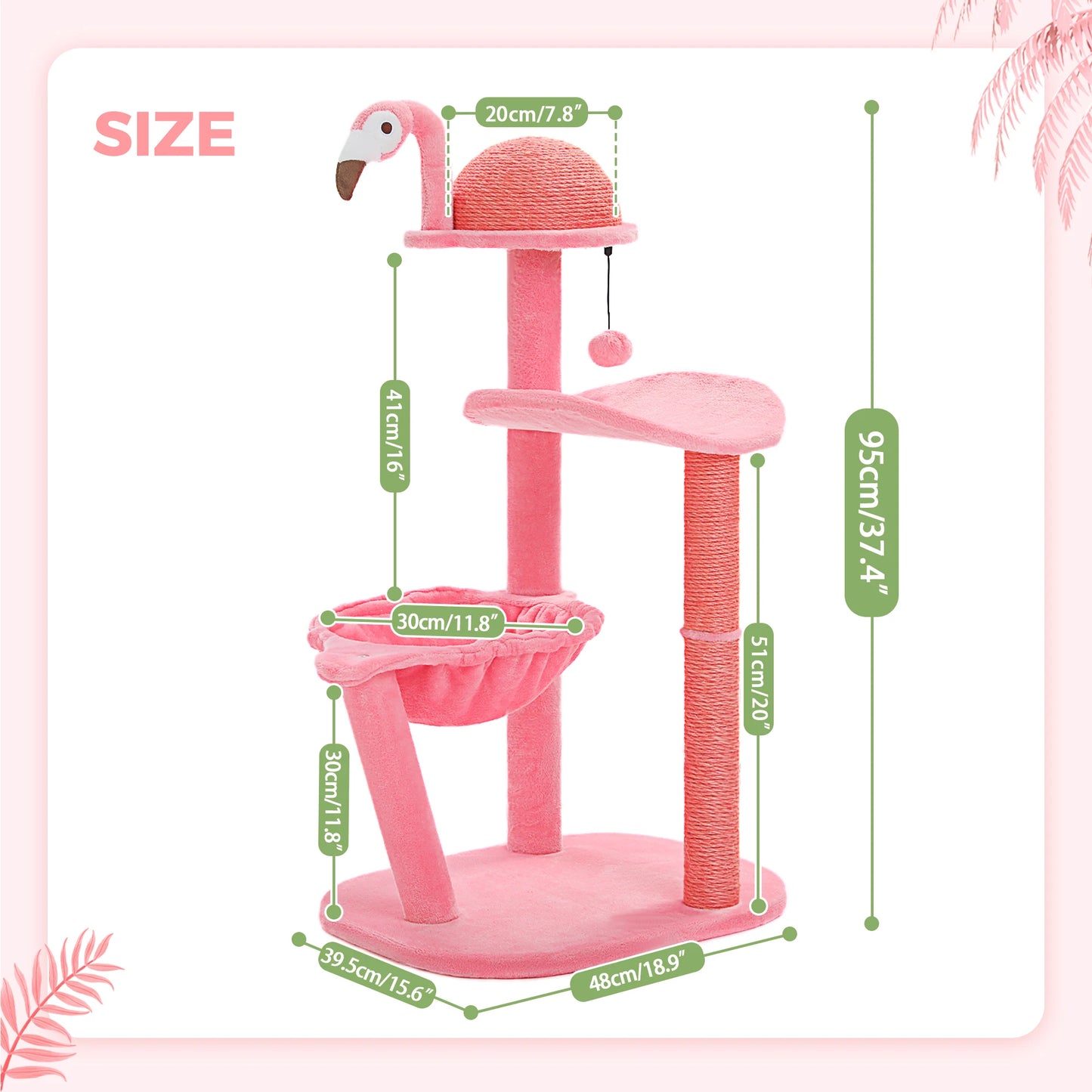 Cute Flamingo cat tree