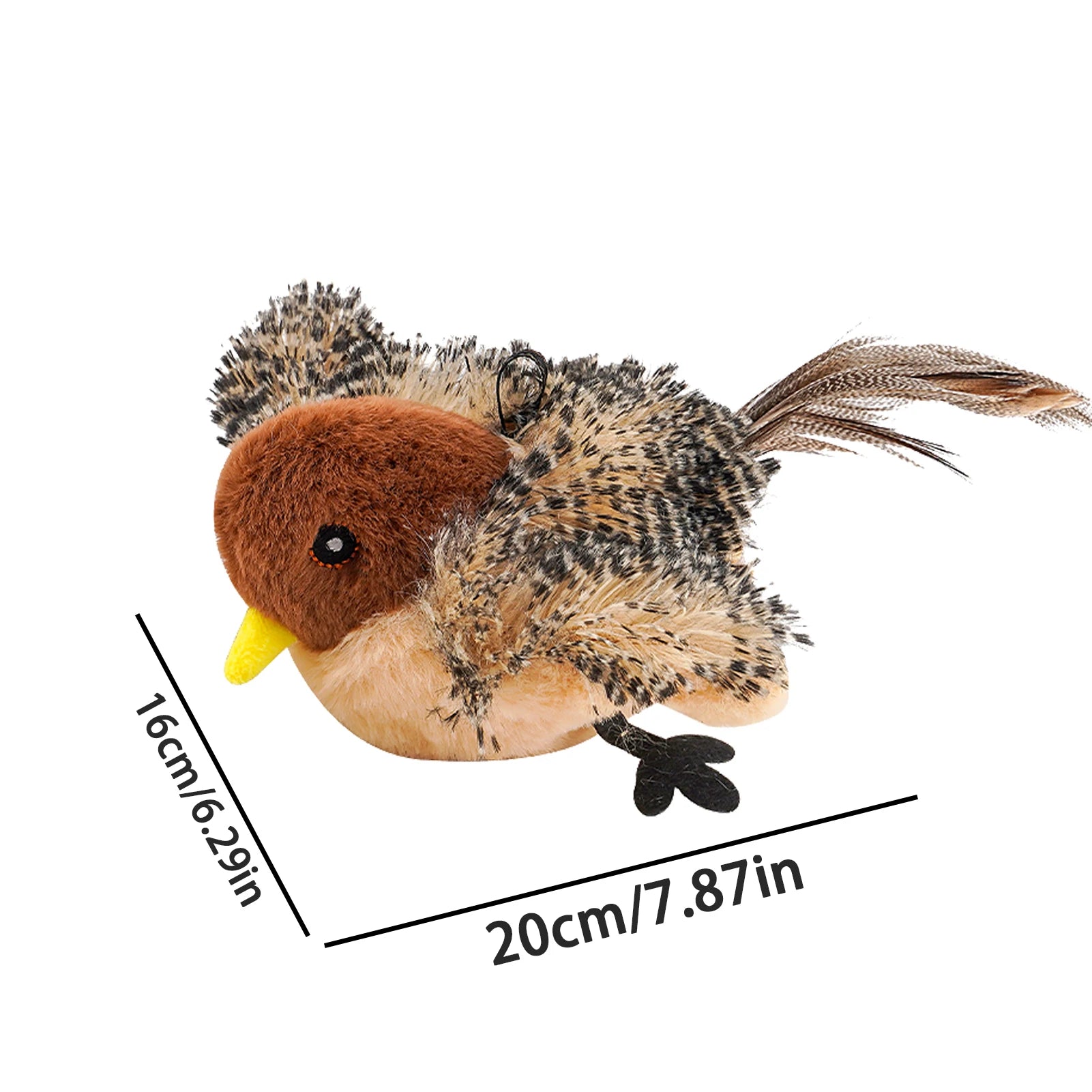 Chirping Bird Toy Plush for cat or kitten - We Have the Goodies 