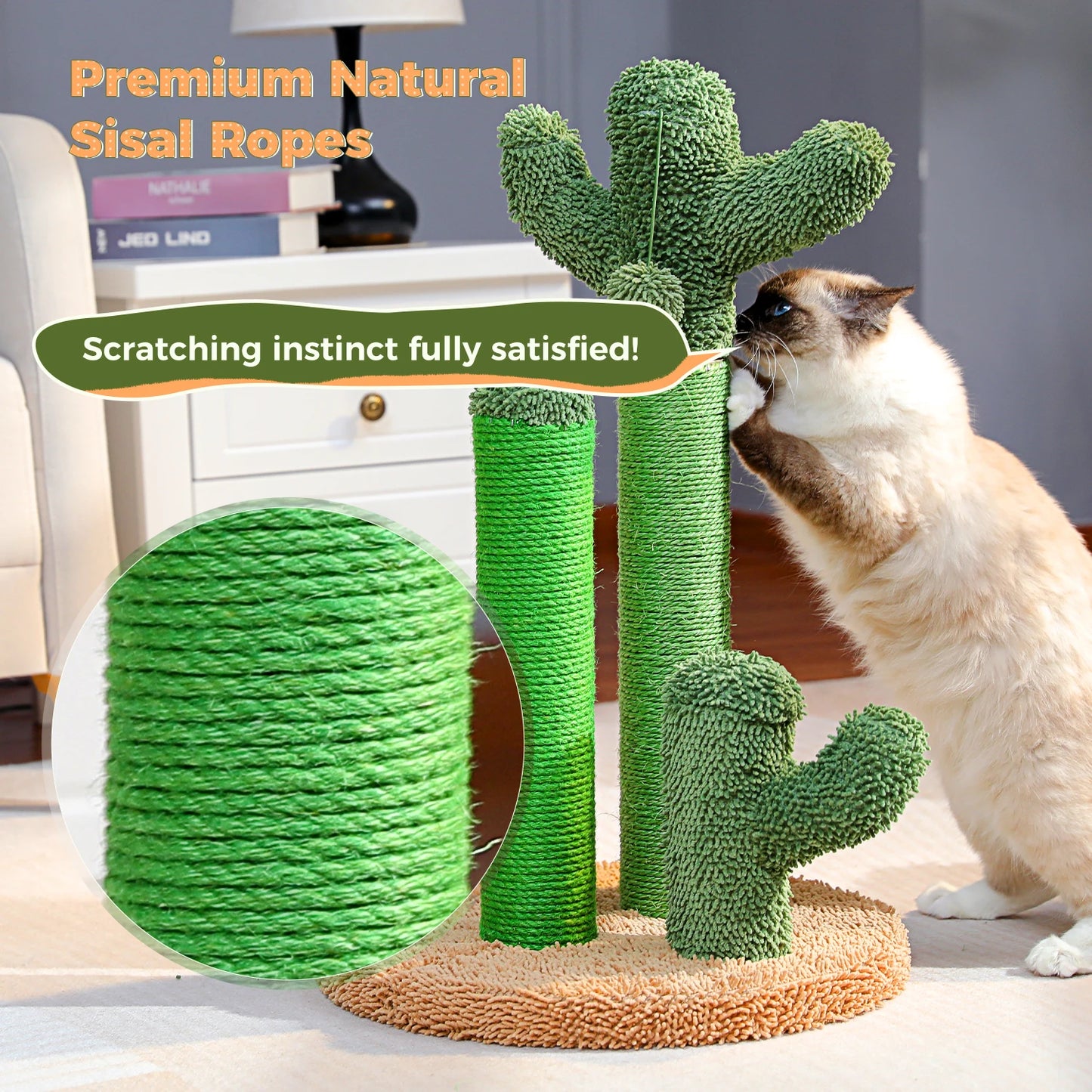 Cat Scratching Post with 3 Scratching Poles