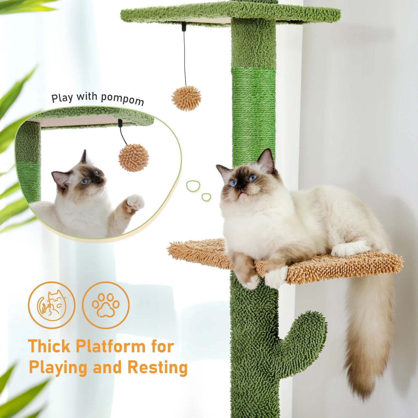 Cat Tree 5-Tier Floor to Ceiling - We Have the Goodies 