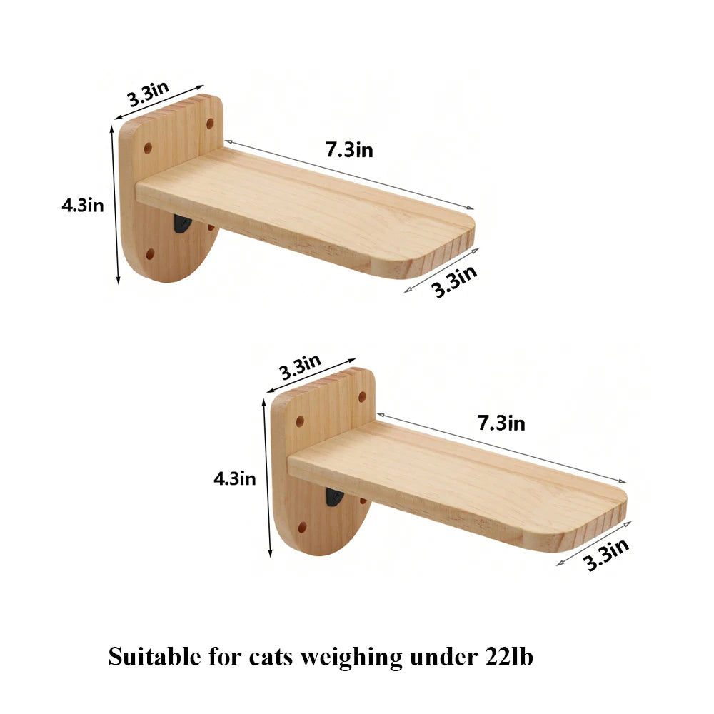 Cat Shelf Climbing wall with Hammock - We Have the Goodies 