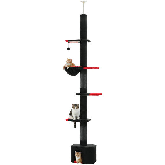 Floor to Ceiling Cat Tower with Scratching Posts
