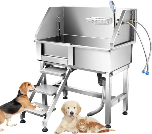 Pet Grooming Tub with Sliding Door - We Have the Goodies 