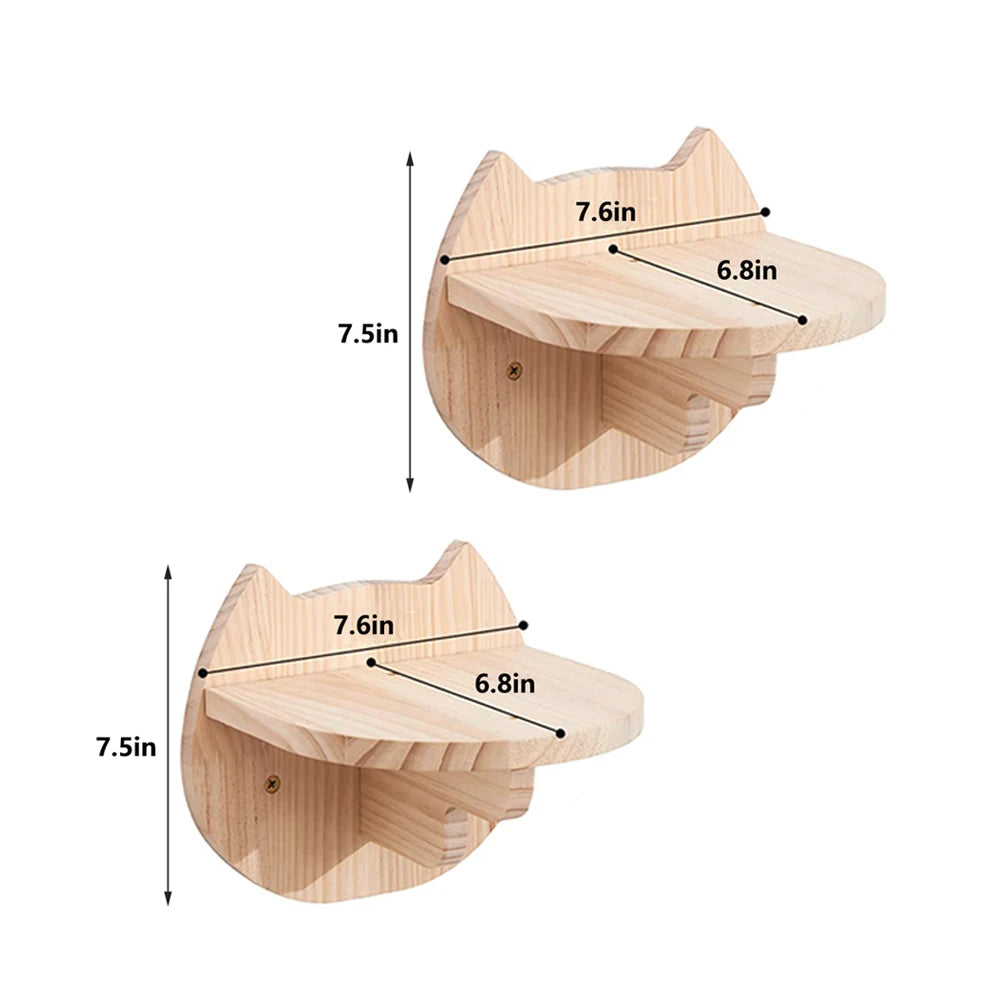 Cat Shelf Climbing wall with Hammock - We Have the Goodies 