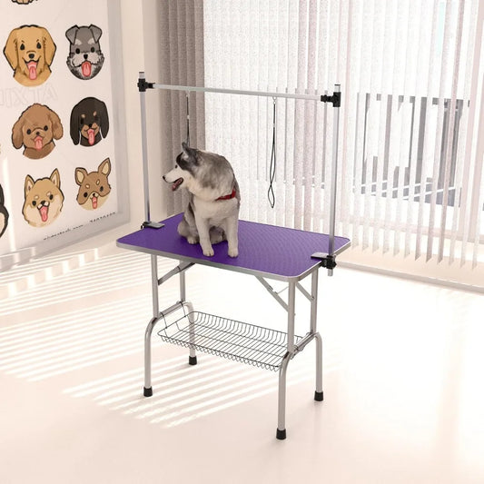 Pet Grooming Table with Adjustable Arm