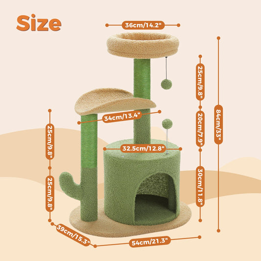 Small Cat Tower with Scratching Post